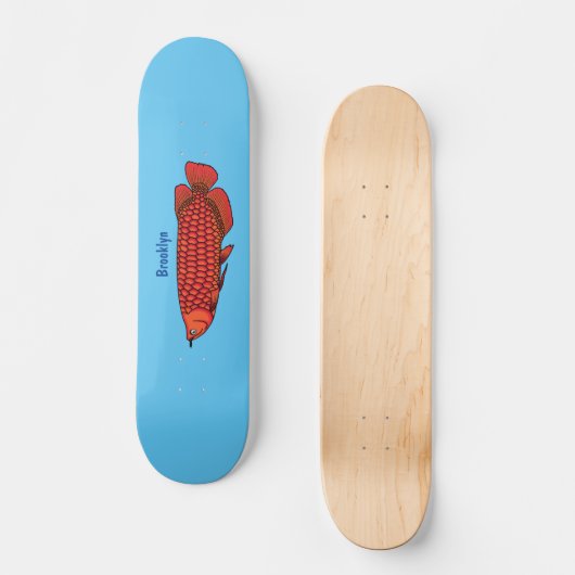 Rode cartoon in Arowana Persoonlijk Skateboard (Voorkant)