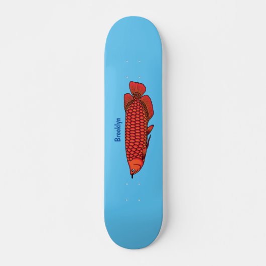 Rode cartoon in Arowana Persoonlijk Skateboard (Voorkant)