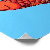 Rode cartoon in Arowana Poster (Hoek)