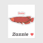 Rode cartoon in Arowana Sticker (Vel)