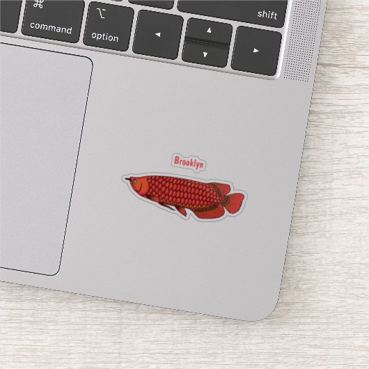 Rode cartoon in Arowana Sticker (Detail)