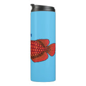 Rode cartoon in Arowana Thermosbeker (Geroteerd rechts)