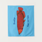 Rode cartoon in Arowana Wandkleed (Voorkant)
