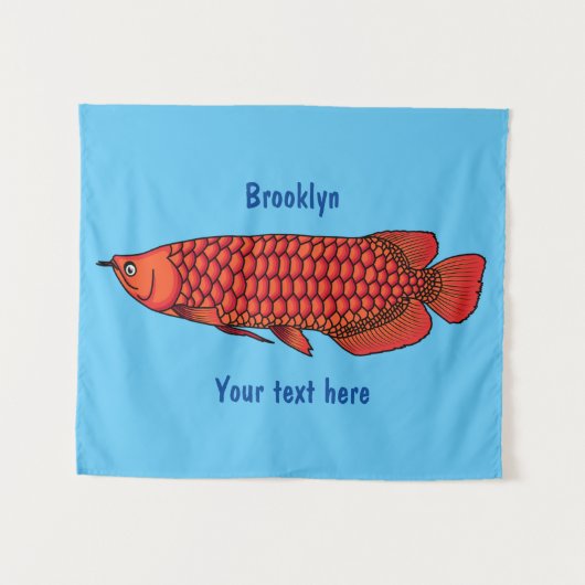 Rode cartoon in Arowana Wandkleed (Voorkant (horizontaal))