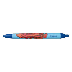 Rode cartoon in Arowana Zwarte Inkt Pen