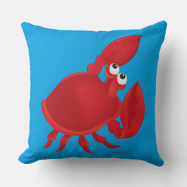 Rode cartoon krab kussen