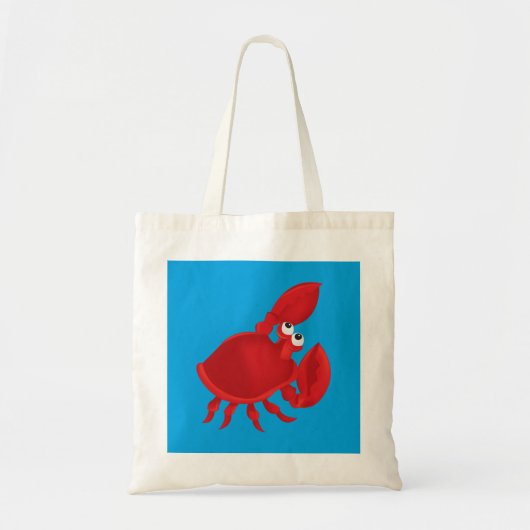Rode cartoon krab tote bag (Voorkant)