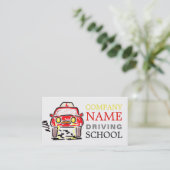 Rode Cartoon, Rijschool, Instructeur Visitekaartje (Staand voorkant)