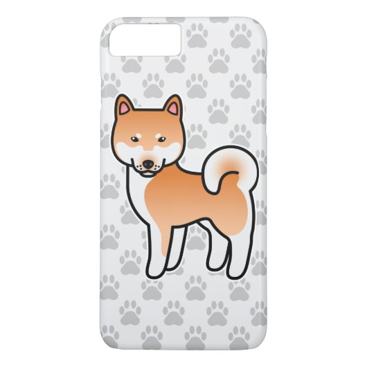 Rode Cartoon Shiba Inu Case-Mate iPhone Case (Achterkant)
