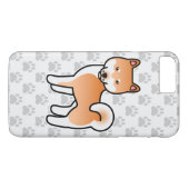 Rode Cartoon Shiba Inu Case-Mate iPhone Case (Achterkant (Horizontaal))
