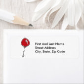 Rode Cartoon van de de partijdecoratie van de Ball Etiket (Insitu)