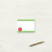 Rode Cartoonappel Post-it® Notes (Op bureau)