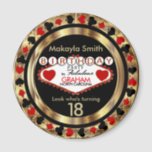 Rode Casino Poker Chip Verjaardag Magneet<br><div class="desc">Red Casino Poker Chip Verjaardagsmagneet klaar voor u om te personaliseren. 📌Als u meer aanpassingen nodig hebt, klikt u op de knop "Klik om verder aan te passen" of "Ontwerp aanpassen of bewerken" en gebruikt u onze ontwerptool om de grootte te wijzigen, te roteren, tekstkleur te wijzigen, tekst toe te...</div>