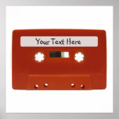 Rode Cassettebandje  Poster (Voorkant)
