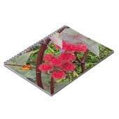 Rode Castor Bean Plant Seed Pods Notitieboek (Linkerzijde)