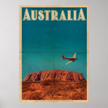 Rode Centrum Australië Reisposter