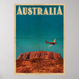  Rode Centrum Australië Reisposter Poster