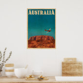  Rode Centrum Australië Reisposter Poster (Keuken)