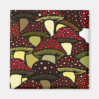 Rode champignons magneet
