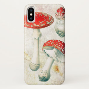 Rode champignons, morel, verzwakt achtergrond Case-Mate iPhone case