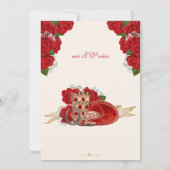 Rode Charro Mariachi Western Roos Quinceanera Kaart (Achterkant)