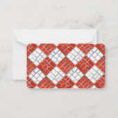 RODE CHECK MOSAIC 3.5x2 Platte Note Kaart / Horizo Notitiekaartje (Voorkant)