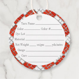 RODE CHECK MOZAÏEK 2" Rond Garen Labels