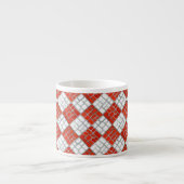 RODE CHECK MOZAÏEK Espresso Cup Kop (Voorkant)