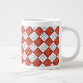 RODE CHECK MOZAÏEK Grote Witte Mok (Rechts)