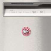 Rode Cheer Wimpel Persoonlijke Locker Magneet (Insitu (Vaatwasser))