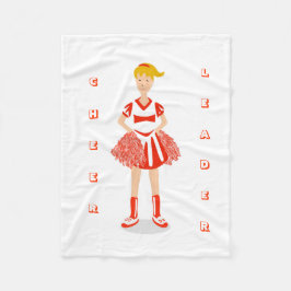 Rode Cheerleader Fleece Deken