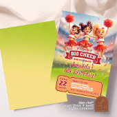 Rode cheerleader Football Tiener verjaardag meisje Kaart