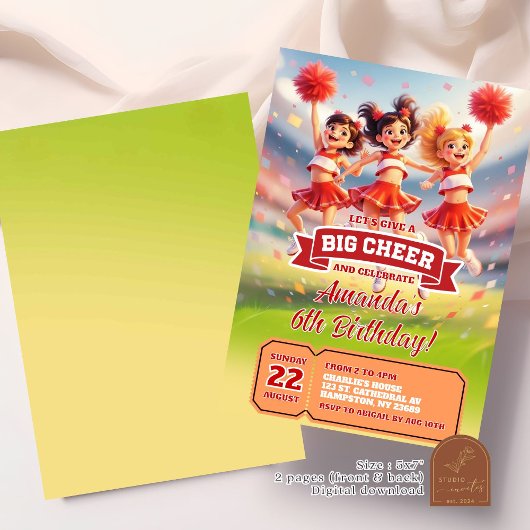 Rode cheerleader Football Tiener verjaardag meisje Kaart