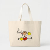 Rode Cheerleader Grote Tote Bag (Voorkant)