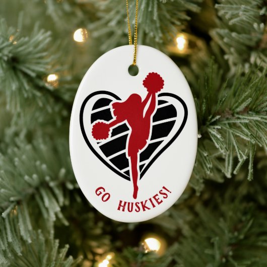 Rode Cheerleader Team Name Ceramic Ornament (Boom)