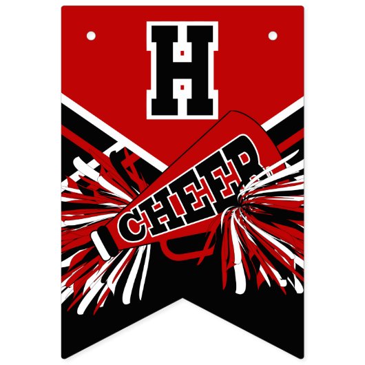 Rode Cheerleader Verjaardag Vlaggetjes (Tweede vlag)