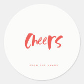 Rode Cheers Gift Label Sticker (Voorkant)