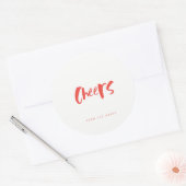 Rode Cheers Gift Label Sticker (Envelop)