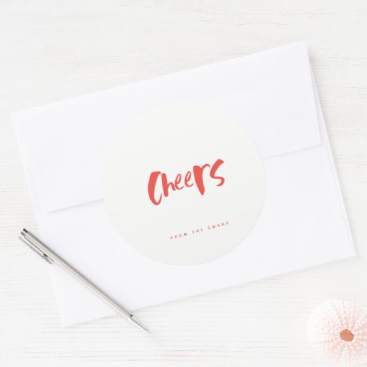 Rode Cheers Gift Label Sticker (Envelop)