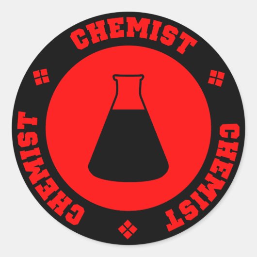 Rode Chemist Sticker (Voorkant)
