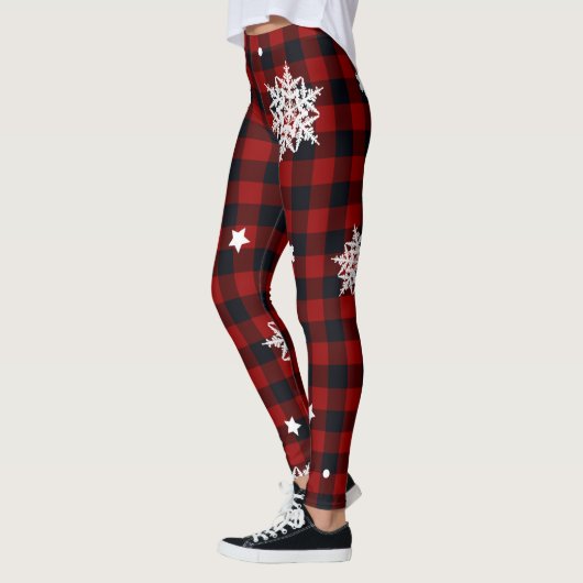 Rode cheque kerst leggings (Links)