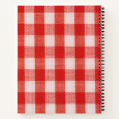 Rode cheque naam makkelijke diner recepten notitieboek (Achterkant)