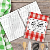 Rode cheque naam makkelijke diner recepten notitieboek