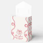 Rode Cherry Cupcake Roze Meisje Baby shower Bedankdoosjes (Geopend)