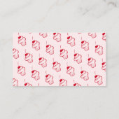 Rode Cherry Cupcake Roze Meisje Baby shower Informatiekaartje (Achterkant)