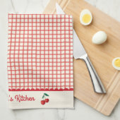  Rode Cherry Gingham Patroon Keuken Theedoek (Quarter Fold)