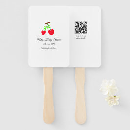 rode Cherry groene boog naam datum toevoegen baby  Handwaaier
