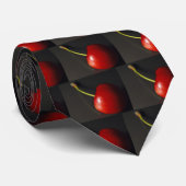 Rode Cherry in donker Stropdas (Opgerold)