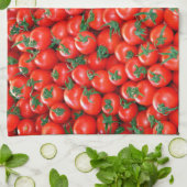 Rode cherrytomaten patroon theedoek (Gevouwen)