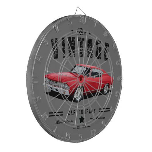 Rode Chevelle Dartbord (Voorkant Links)